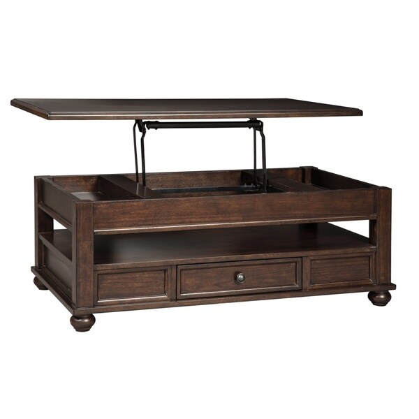 Barilanni Casual Lift Top Cocktail Table Dark Brown