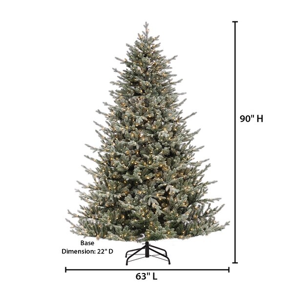 7.5 Foot Lightly Flocked Natural Cut Olympia Fir Tree