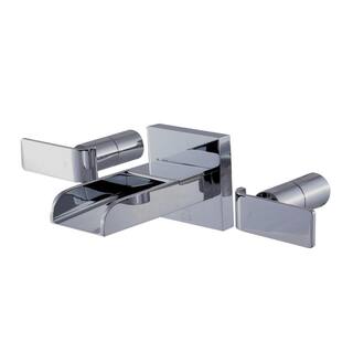 ALFI BRAND 8 in. Widespread 2-Handle Luxury Wall Mount Bathroom Faucet in Polished Chrome AB1796-PC