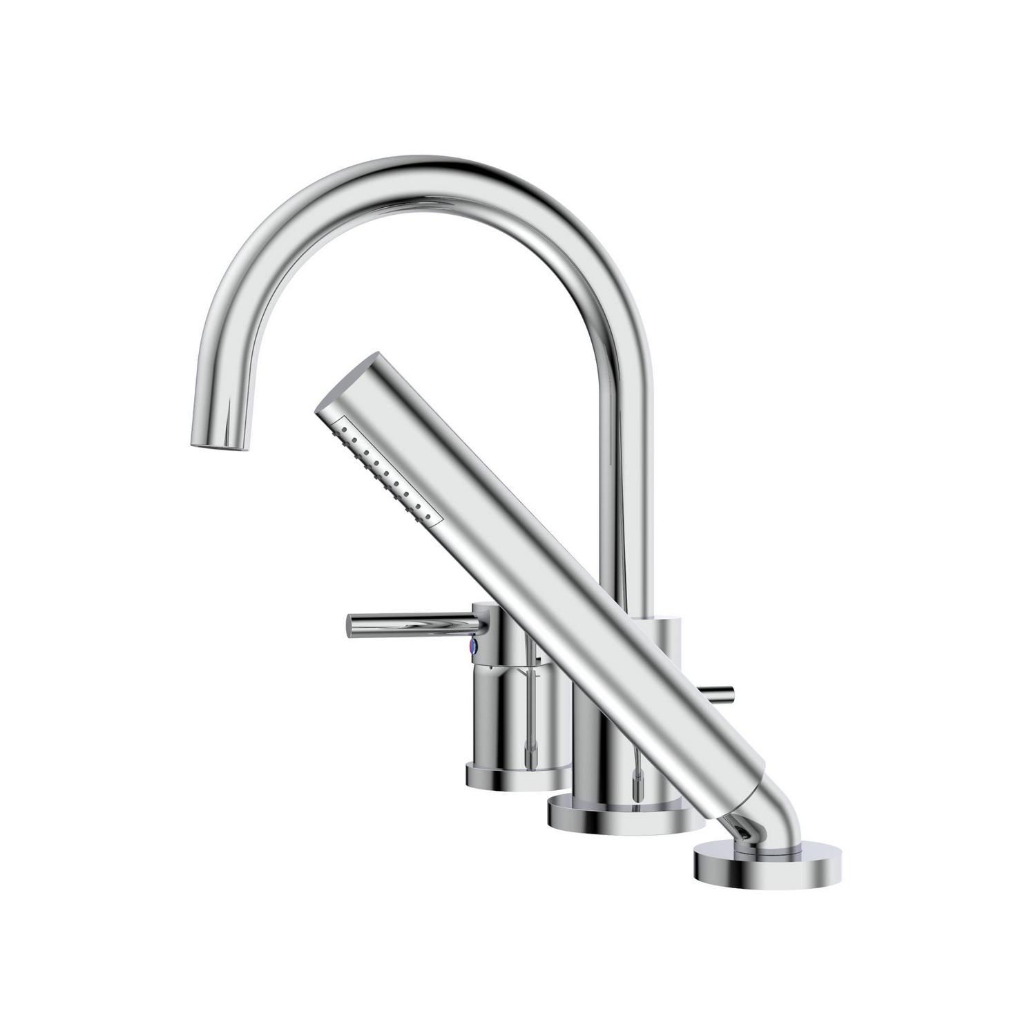 Belanger DEL43CCP Single Handle Roman Bathtub Filler， Polished Chrome