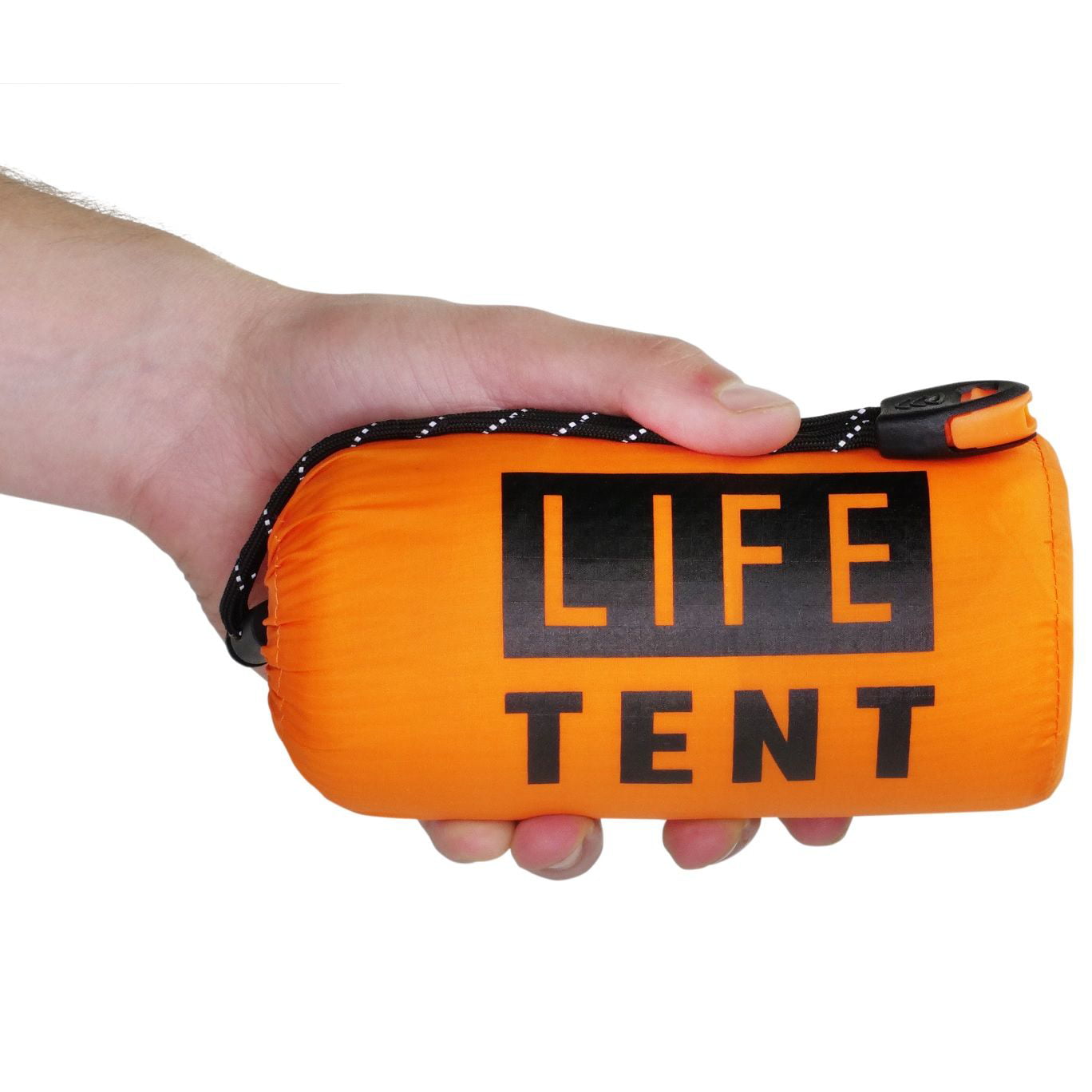 Go Time Gear | Life Tent Emergency Survival Shelter - 2 Person Tube Tent | Waterproof， Windproof， Thermal | Includes Survival Whistle， Paracord Rope and Portable， Lightweight Nylon Stuff Sack | Orange