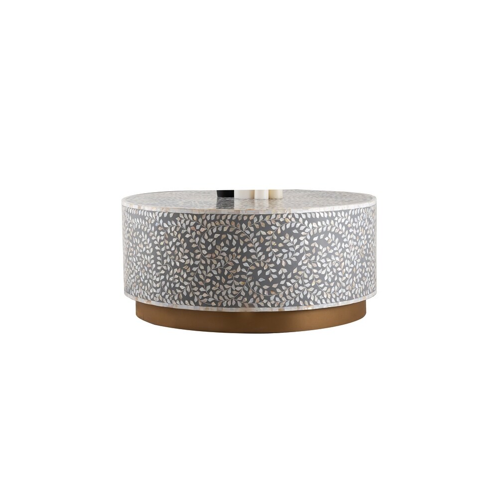 Luxe Handmade Mother of Pearl Coffee Table