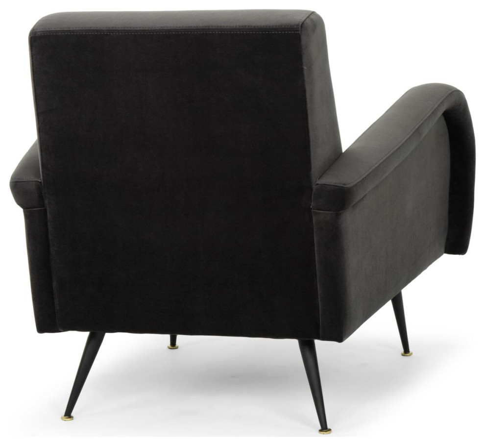 Hugo Shadow Gray Occasional Chair   Midcentury   Armchairs And Accent Chairs   by Nuevo  Houzz