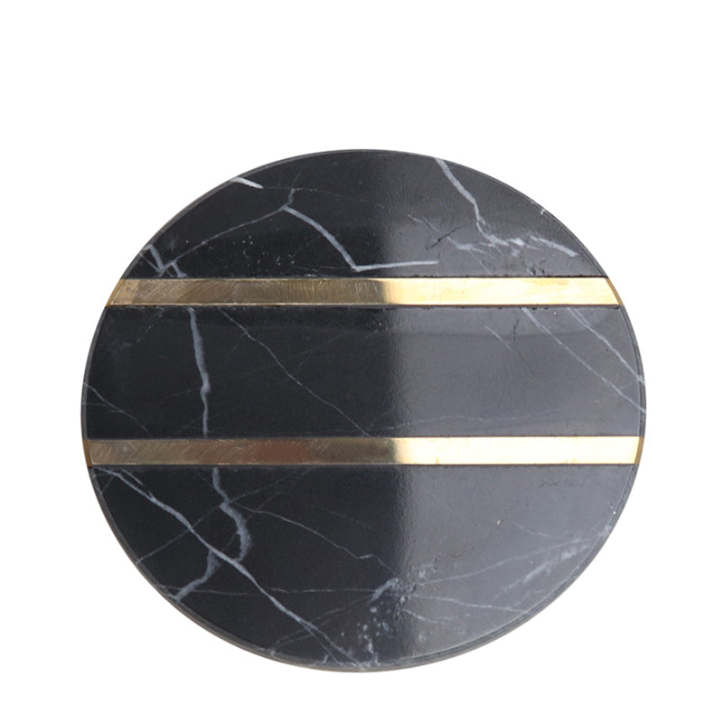 Black Marble Coaster Circular Fb-T1923A