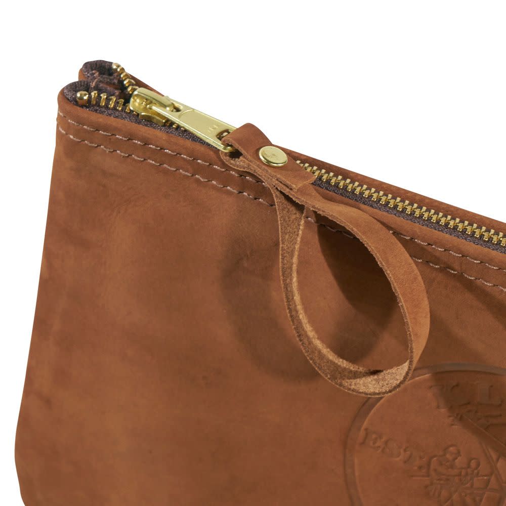 Top-Grain Leather Zipper Bag