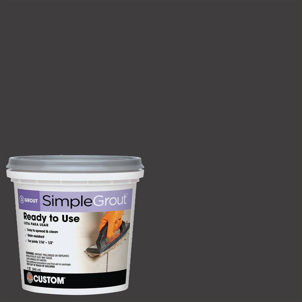 Custom Building Products SimpleGrout #60 Charcoal 1 qt. Pre-Mixed Grout PMG60QT