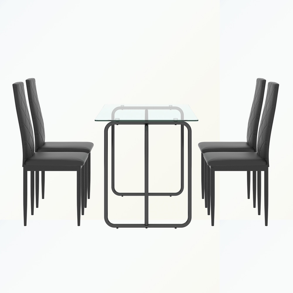 Rectangle Dining Table with Metal Frame