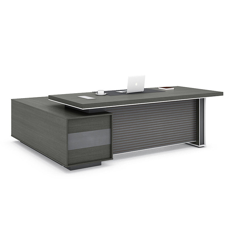 MATEES Executive Desk Reversible  2.4M - Grey/ Brown