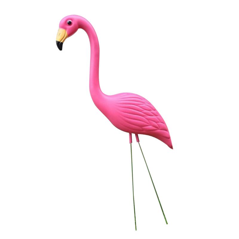 CUTICATE 1PC Pink Flamingo Statues Garden Stakes for Outdoor Lawn Patio Decor Looking Up