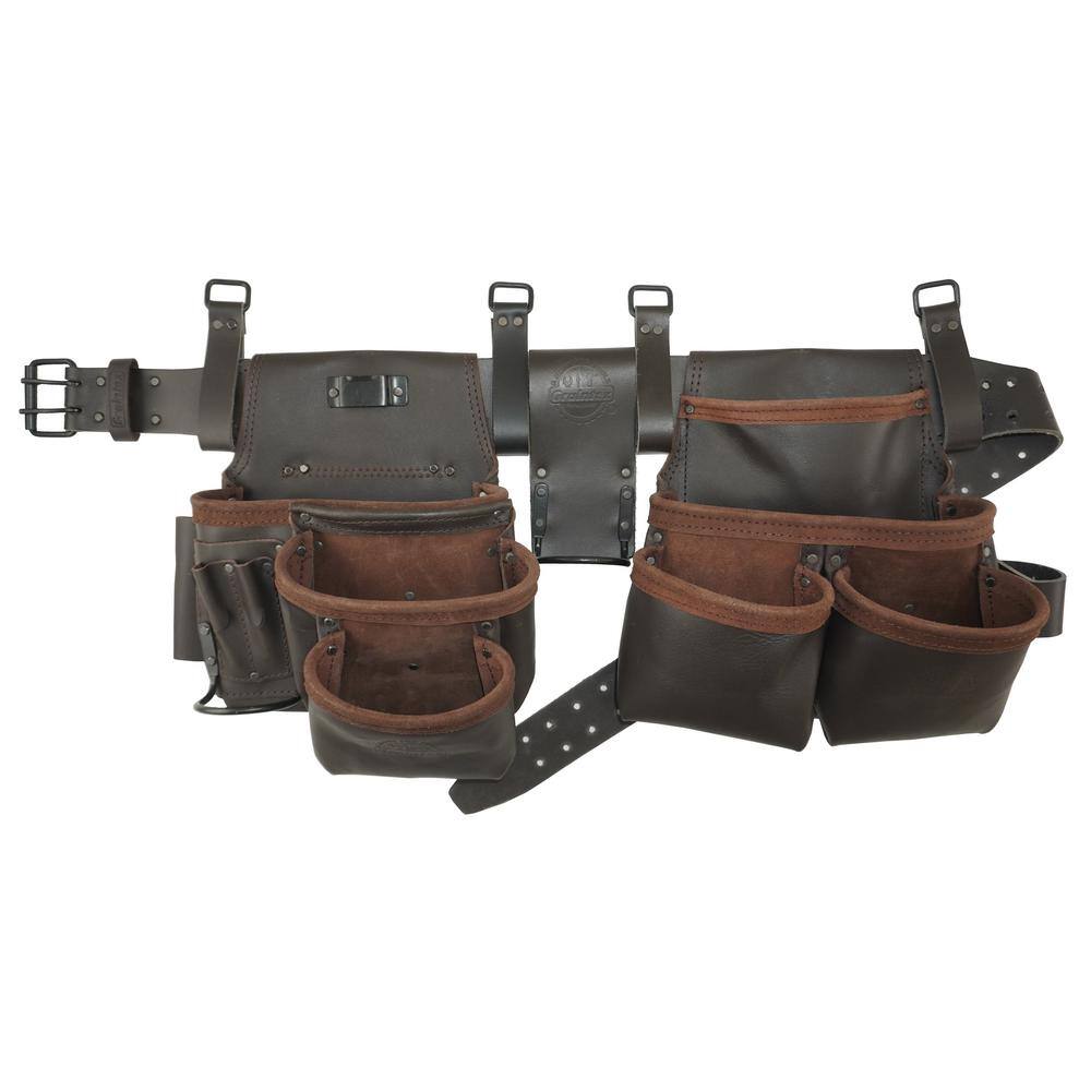 Graintex 10-Pocket Oil Tanned Leather Tool Pouch Set OD2222