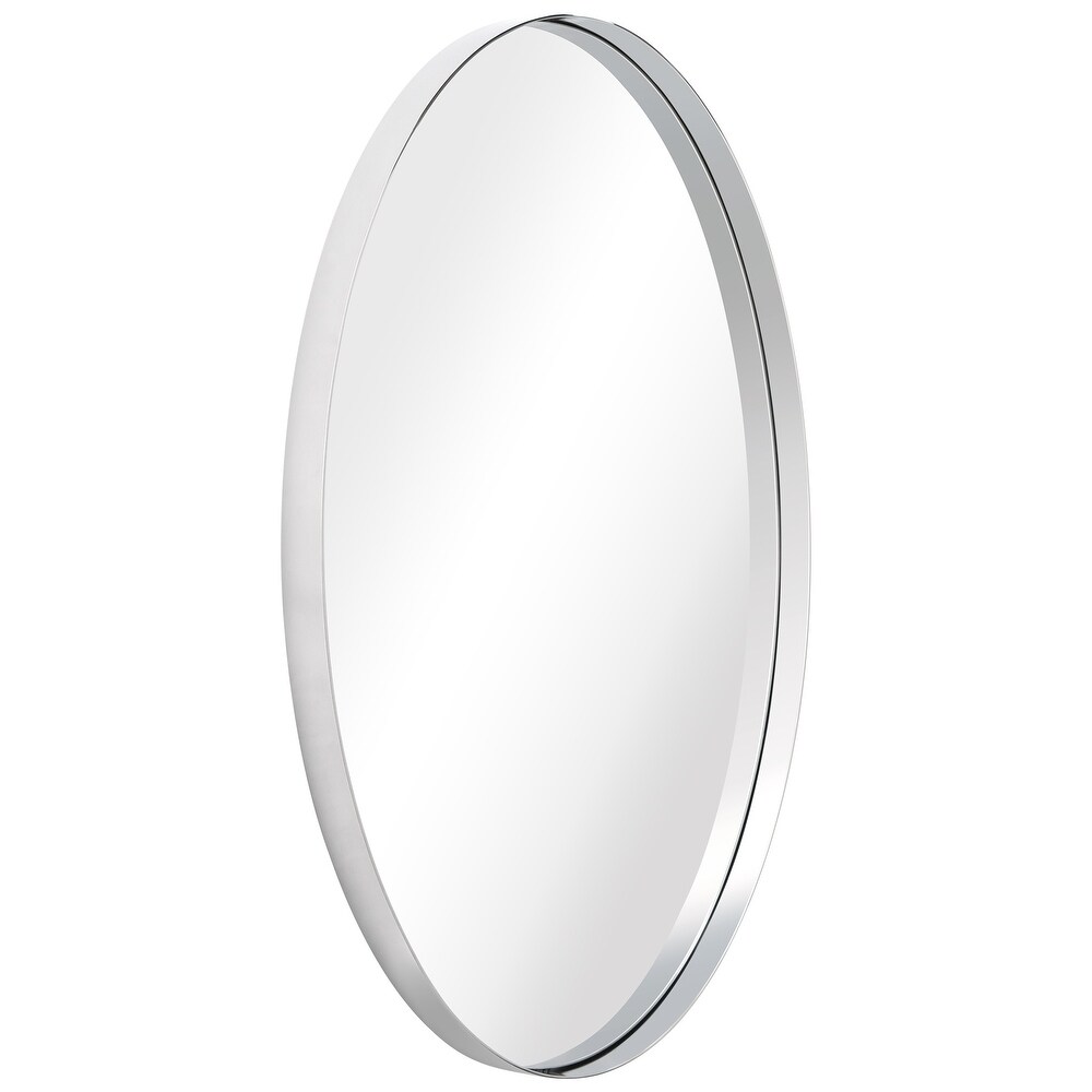 Ultra Stainless Steel Oval Wall Mirror  24\