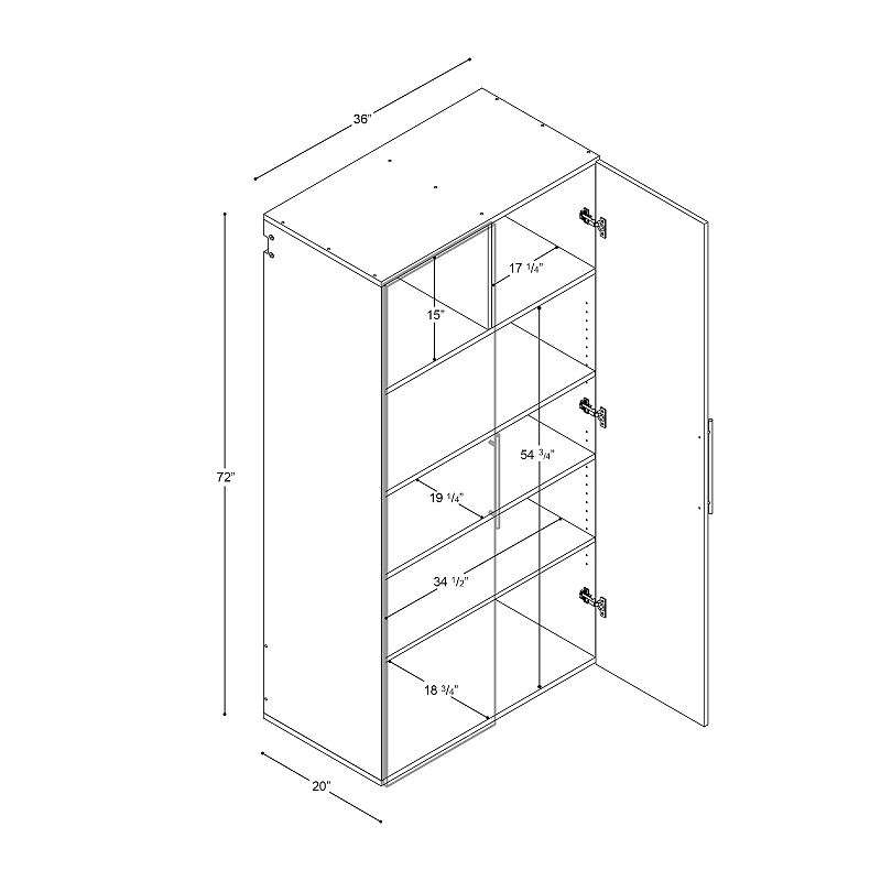 Prepac HangUps 36-in. Large Storage Wall Cabinet