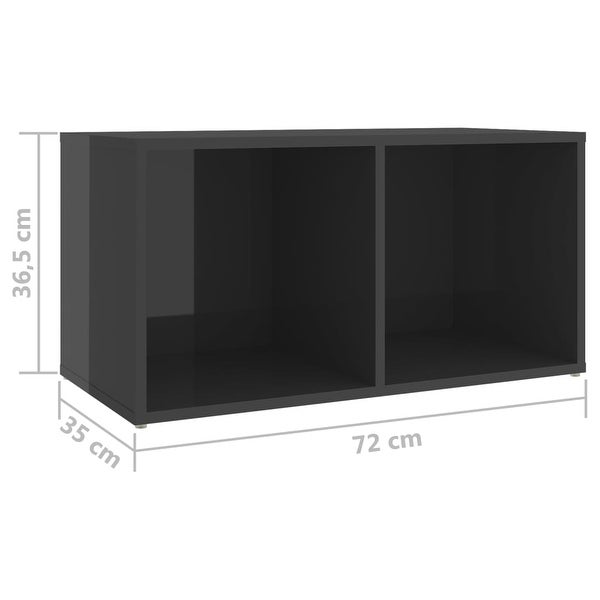 TV Cabinets 2 pcs High Gloss Gray 28.3