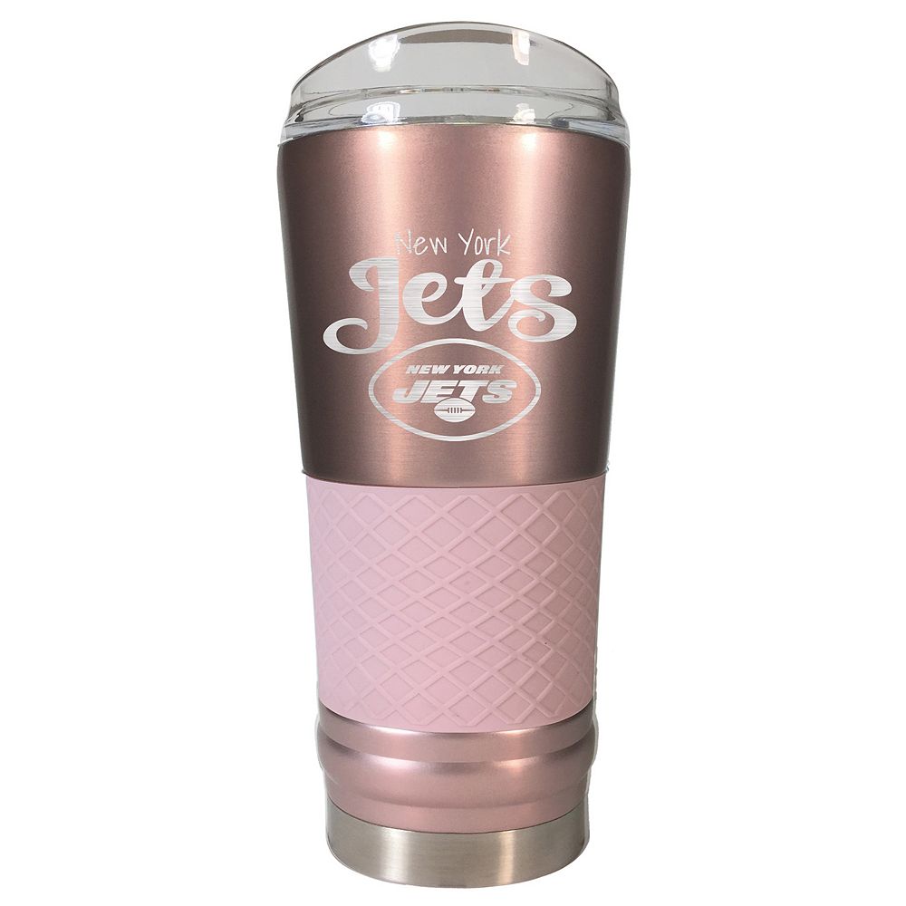 New York Jets 24 oz Rose Gold Finish Vacuum Insulated NFL Draft Tumbler