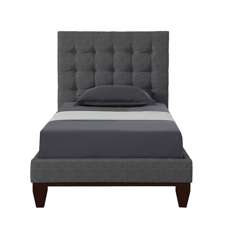 Sabina Platform Full Size Bed Button Tufted