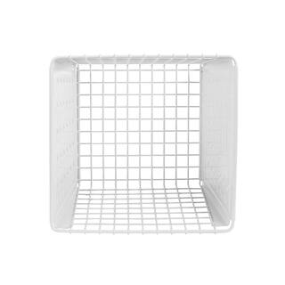 Spectrum 9 in. H x 12 in. W x 12.5 in. D White Steel Cube Storage Bin 84000