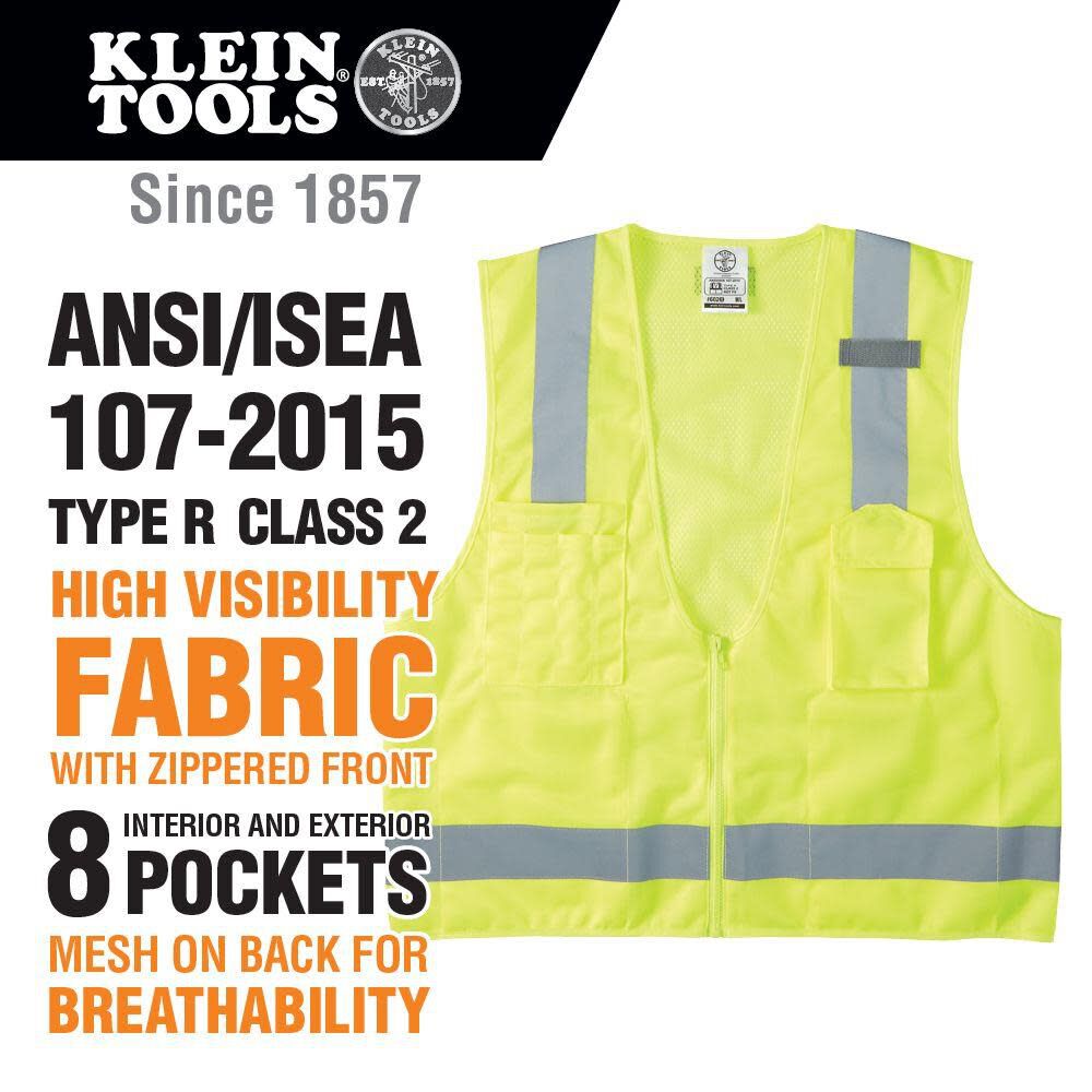 Klein Tools High-Visibility Safety Vest - M/L 60269 from Klein Tools