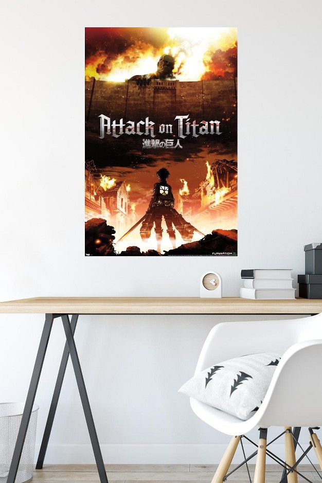 Trends International Attack On Titan Fire Unframed Wall Poster Prints