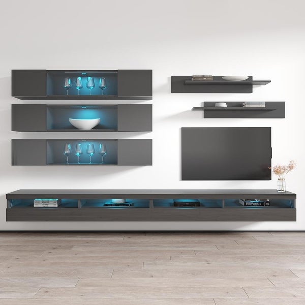 Fly J3 35TV Wall Mounted Floating Modern Entertainment Center