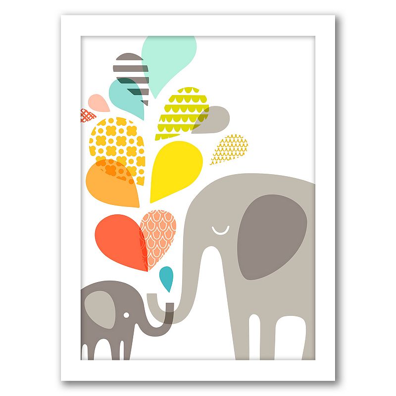 Americanflat Elephants Framed Wall Art