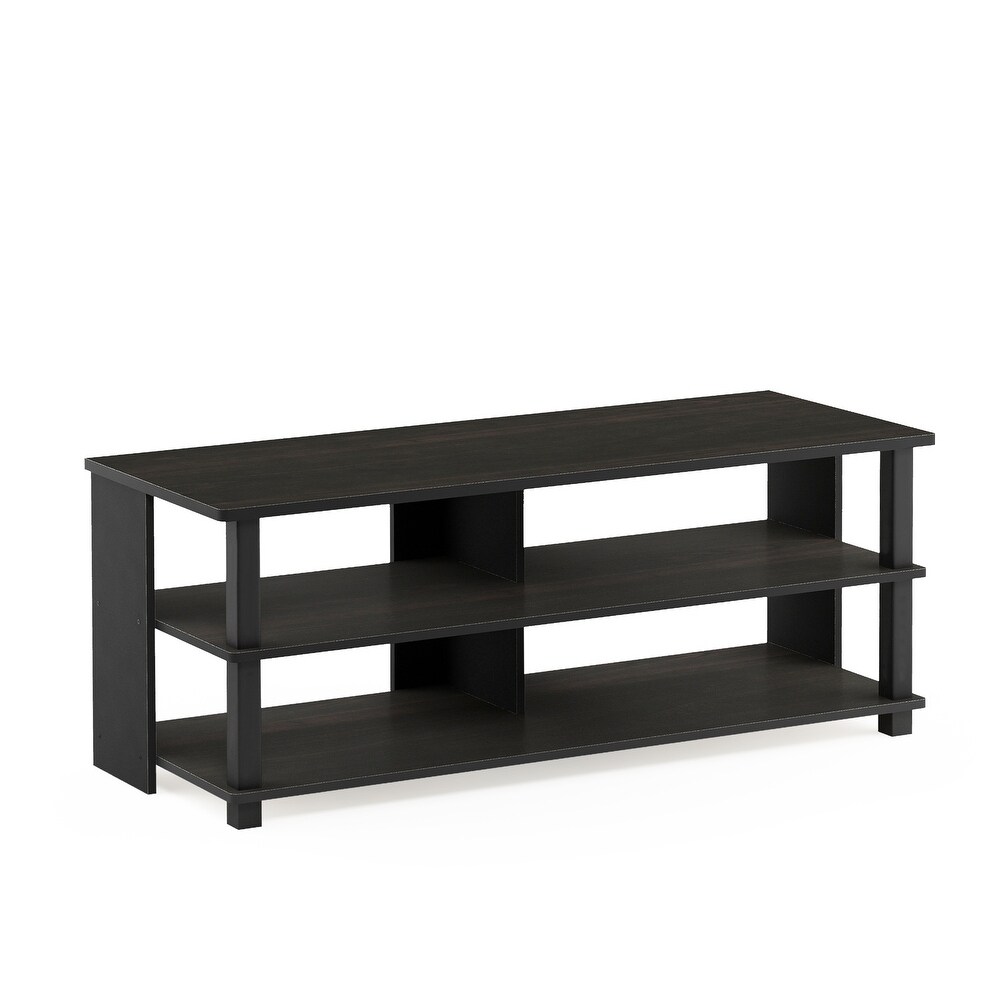 Porch   Den Shelby Wood 3 tier Modern TV Stand