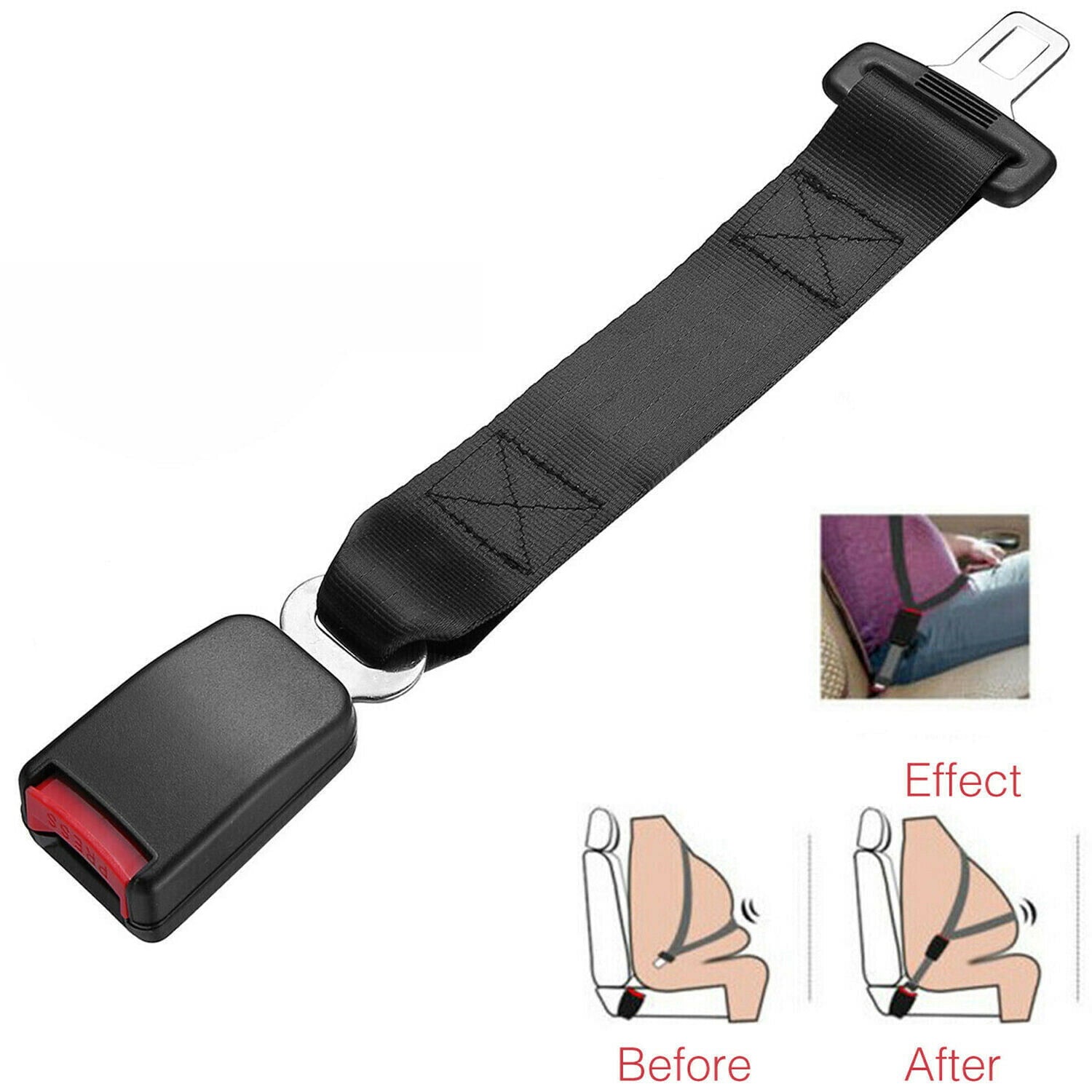 2PCS Universal Car Auto Safety Seat Belt Extender Seatbelt Extension Strap Buckle 14