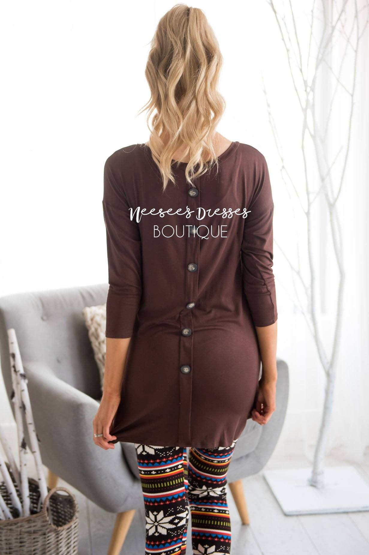 Button Back Pocket Tunic