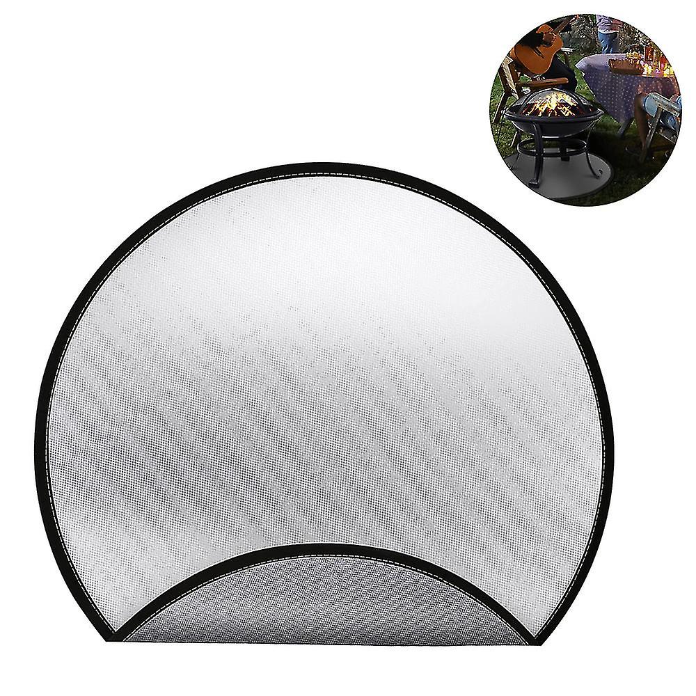 Silicone Fireproof Fire Pit Mat， Fire Pit High Temp Mat With Storage Bag， Deck Defender， Under Grill Mat， Bbq Mat， Portable Fire Pit For Protecting Yo