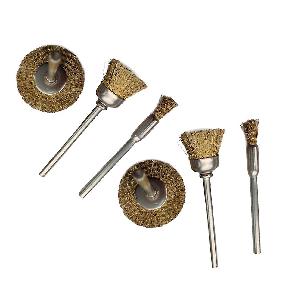 6pcs/set Wire Brushes Kit Bowl Type 15mm Straight Type 8mm T Type 22mm Power Tools Parts For Grinders Polisher