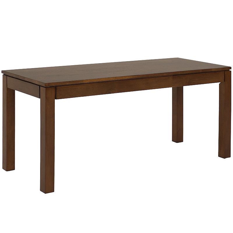 Sunnydaze 2-Person Wooden Shaker Style Dining Bench - Dark Walnut