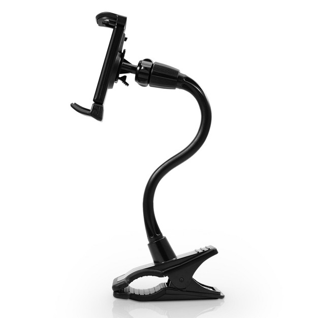 Macally Flexible Gooseneck Phone Holder And Tablet Mount With Clip On Clamp