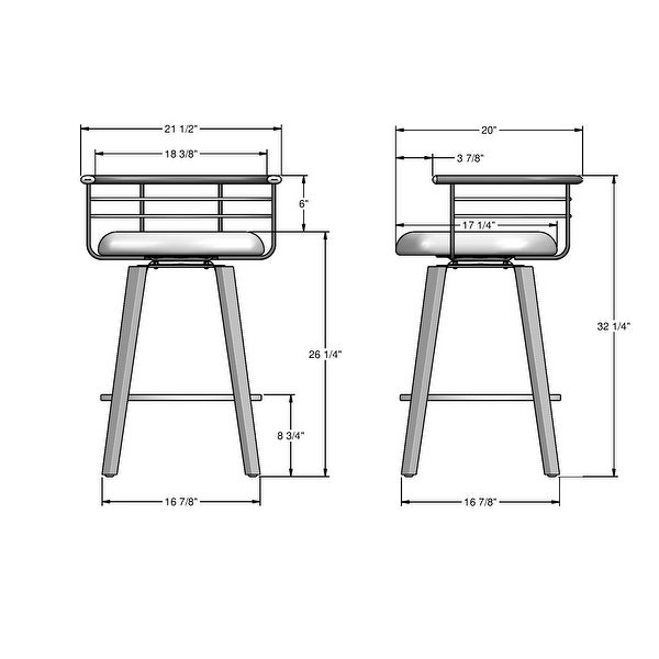 Amisco Colt Swivel Counter and Bar Stool