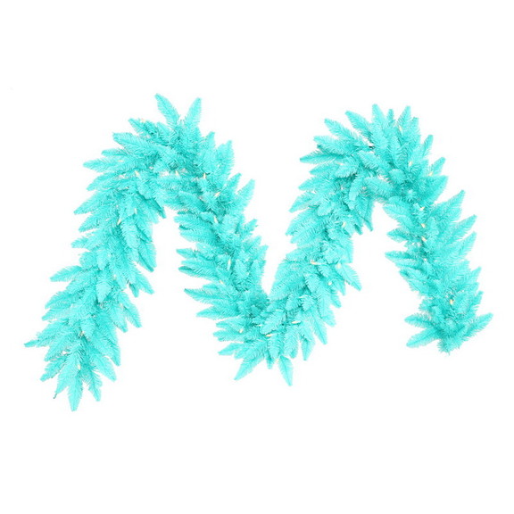 Vickerman 9'x14 Aqua Fir Garland 250T