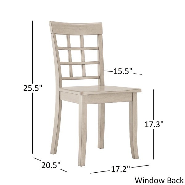 Wilmington II Round Pedestal Base Antique White Breakfast Nook Set by iNSPIRE Q Classic