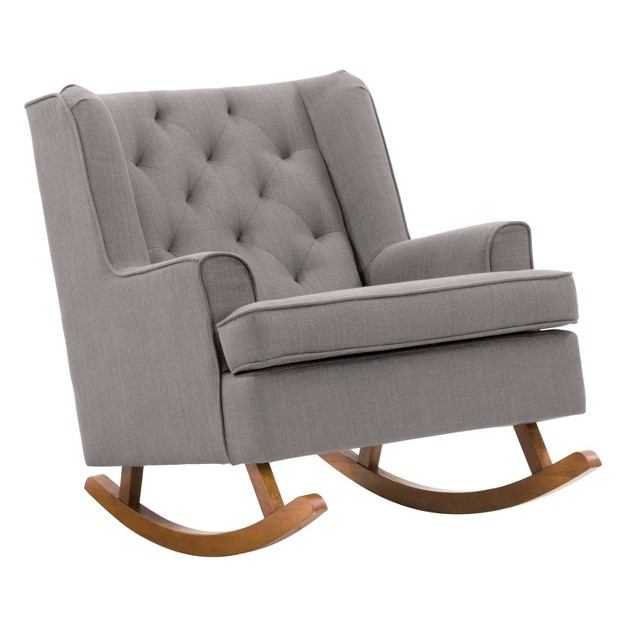 Boston Tufted Fabric Rocking Chair Corliving