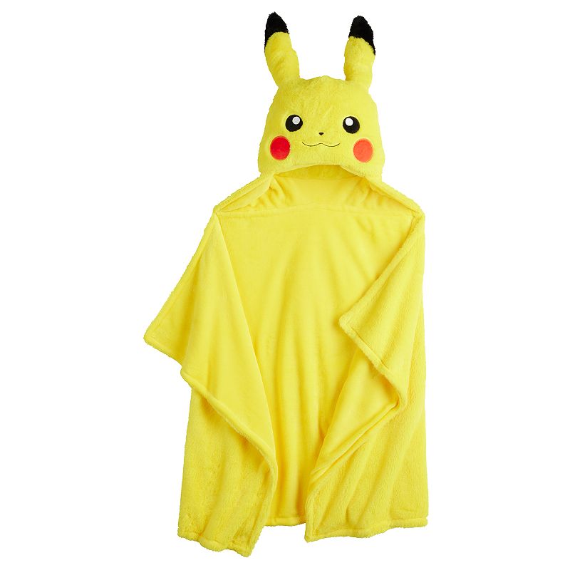 PokĲmon Pikachu Hooded Throw Blanket