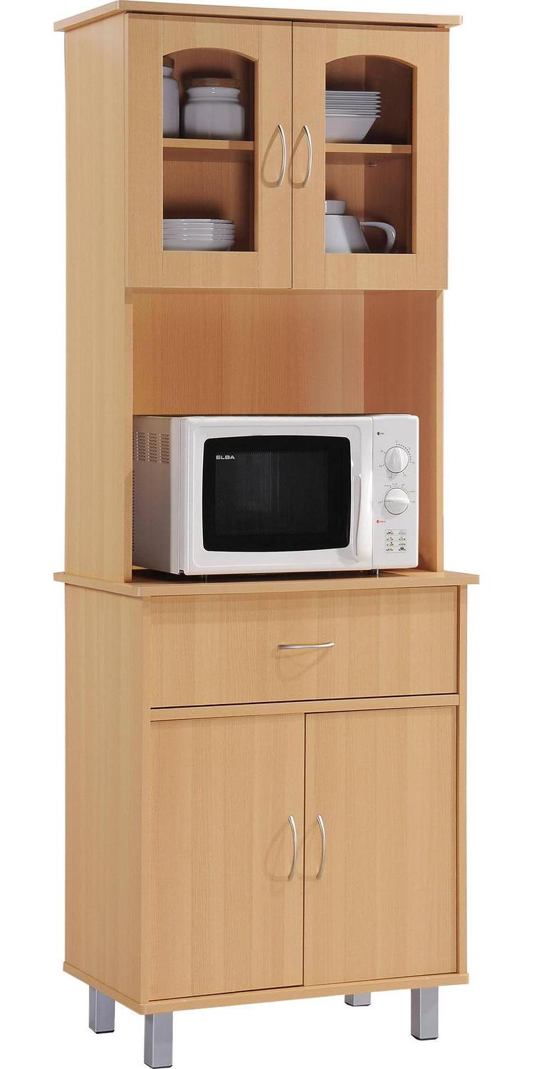 Hodedah Free Standing Kitchen Cabinet， Beech