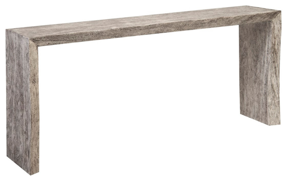 Waterfall Console Table  Grey Stone   Farmhouse   Console Tables   by Phillips Collection  Houzz