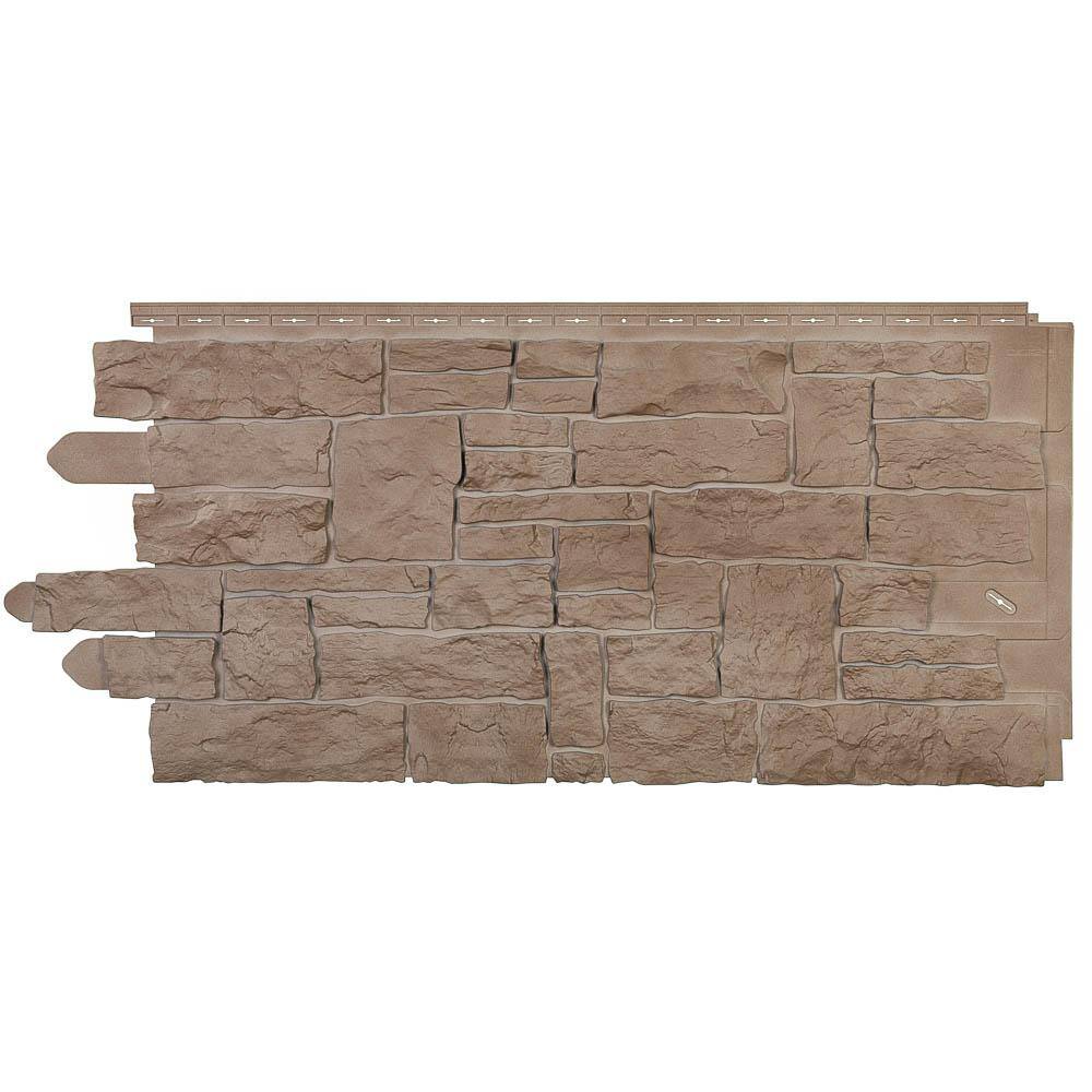 Novik Stone SK - Stacked Stone 20.250 in. x 45 in. in Sand Blend (49.32 sq. ft. per Box) Vinyl Siding 100140006