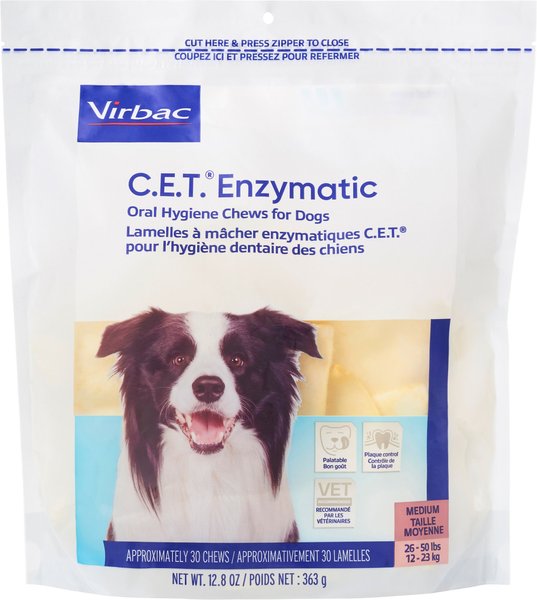 Virbac C.E.T. Enzymatic Dental Chews for Medium Dogs