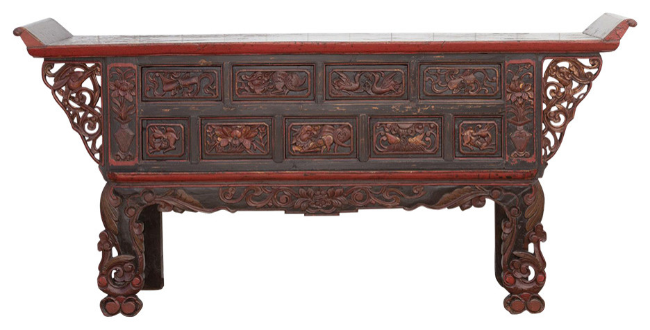 Antique Chinese Black  ampGilt Console   Asian   Console Tables   by De cor  Houzz