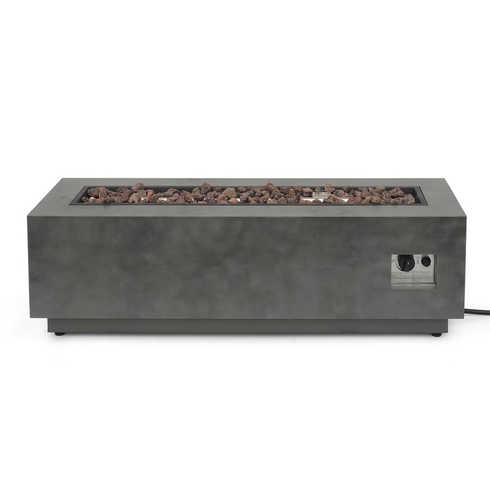 Wellington Outdoor 50 000 BTU Rectangular Fire Pit (No Tank Holder) by Christopher Knight Home