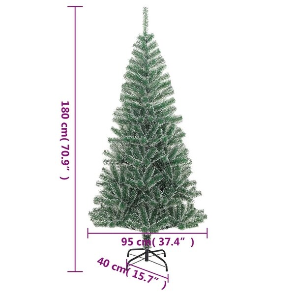 vidaXL Christmas Tree Garden Artificial Christmas Tree with Flocked Snow Green