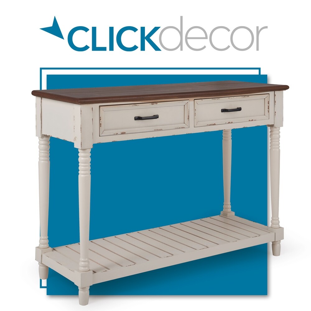 ClickDecor Baker Console Table  Antique White