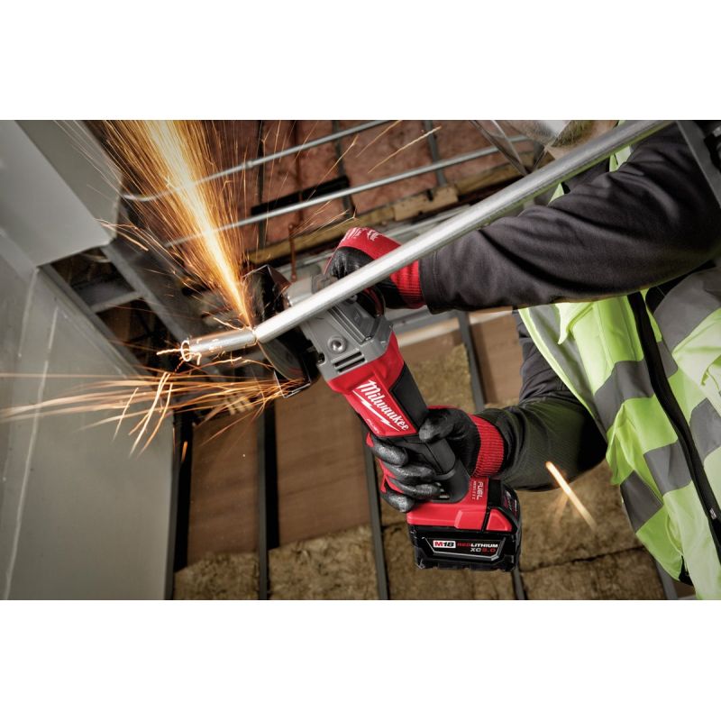 MW M18 FUEL Brushless Cordless Angle Grinder Kit with Paddle Switch