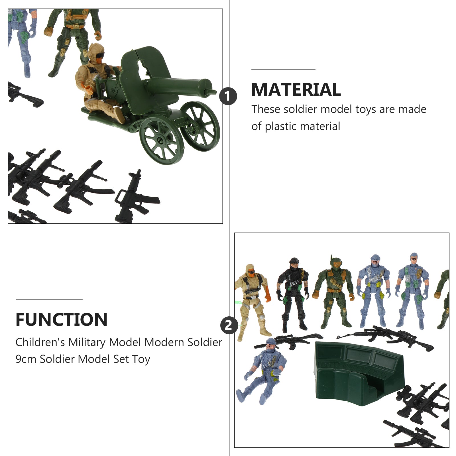 NUOLUX  Toy Soldier Kidslearning Assembled Action Static Model Sandbox VehicleToddler Interactive Toys Birthday Party