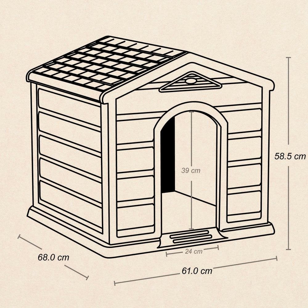 Rimax Small Taupe Breed Dog House 13077