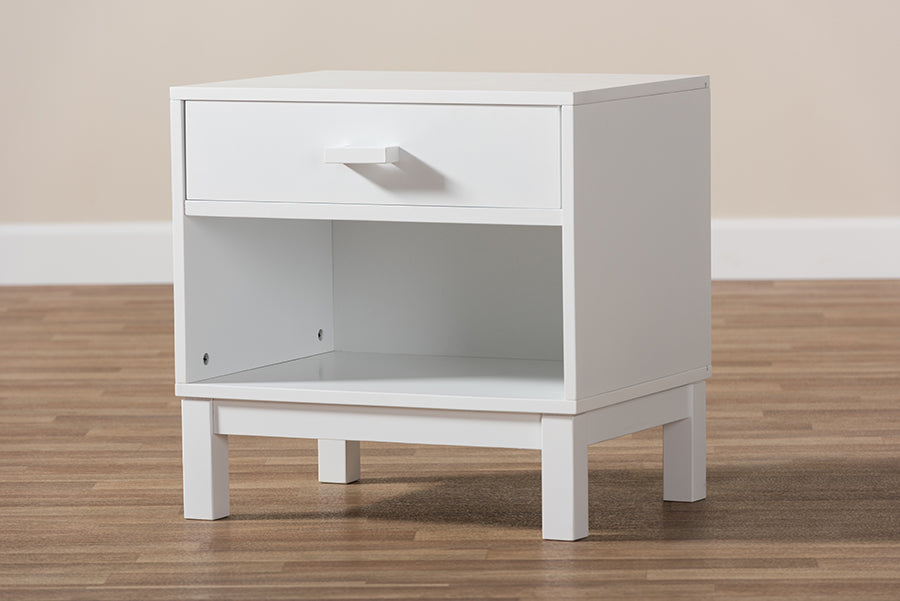 Baxton Studio Deirdre 1 Drawer Nightstand