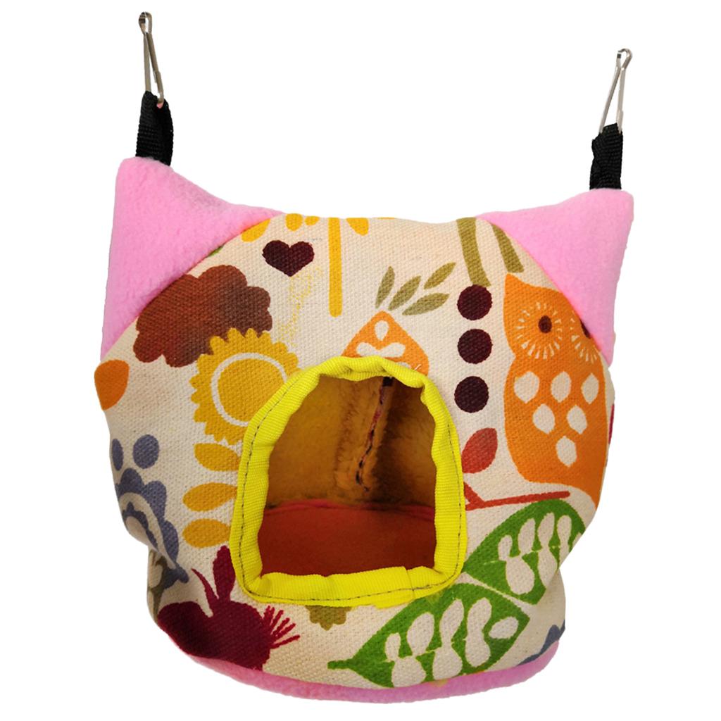 Small Hanging Hut Cave for Hamsters Guinea Pigs Squirrels Ferrets， 16x13x15 Cm