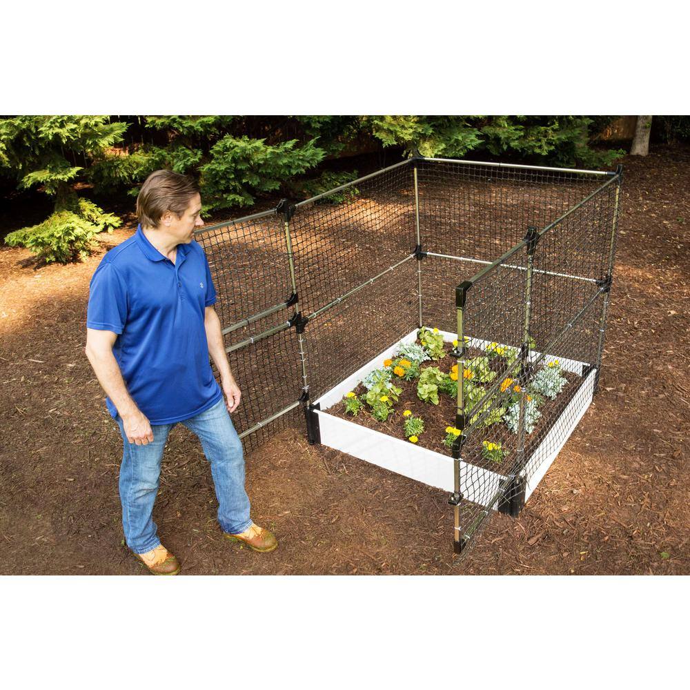 Frame It All 48 in. x 24 in. x 48 in. Stainless Steel Stack and Extend Animal Barrier 300001003